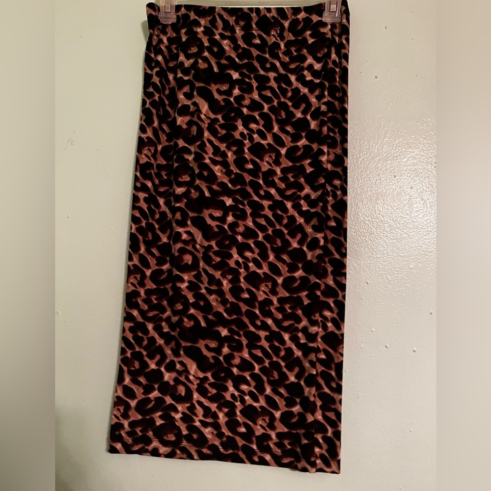 Full Circle Trends Cheetah Animal Print Bodycon Midi Skirt